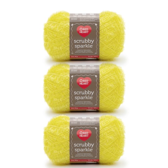 3 Pack Red Heart® Scrubby Sparkle™ Yarn